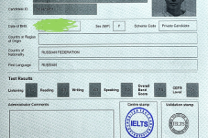 Сертификат IELTS C1