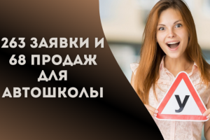 263 заявки и 68 продаж за месяц для новой автошколы в Минске