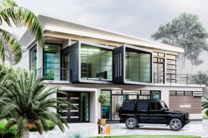 Загородный дом в стиле ХАЙ-ТЕК