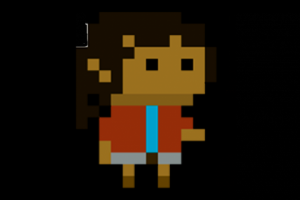 пиксельный персонаж школьник