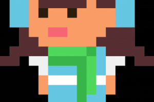 Пиксельный персонаж девочка-весна