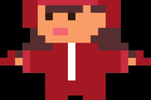 пиксельный персонаж девочка-зима