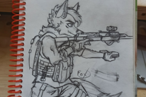 Эскиз опасного лиса