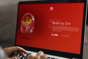 Разработка первого экрана WOW  эффекта наушники