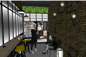 интерьер курилки в офисе