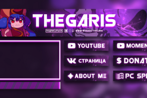 Оформление Twitch канала "TheGaRiS"