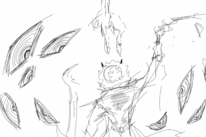 Скетч коммикса на два фрейма