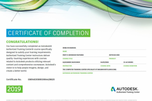 Сертификат Autodesk Autocad