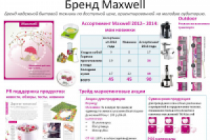 Продукты бытовой техники под брендом Maxwell