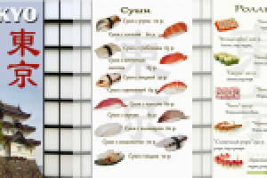 Разработка меню ресторанов.