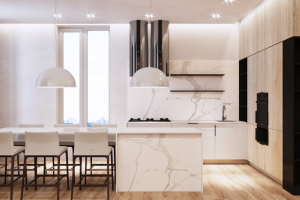 Дизайн-проект квартиры 114,65 м2 Кухня гостиная