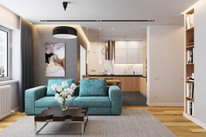 Дизайн-проект квартиры в ЖК Urban Park 73,20 м2 Гостиная