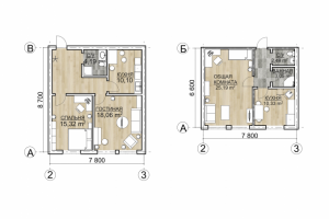 Планировочные решения однокомнатной и двухкомнатной квартир