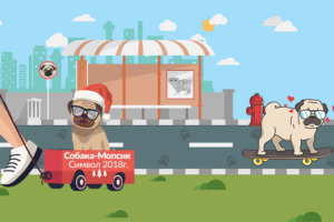 Баннер в Facebook для группы любителей мопсов