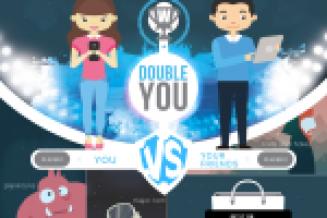 Баннер для приложения "Double you games"
