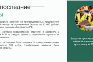 Закрытие производственных вакансий в компании по аутсорсингу за