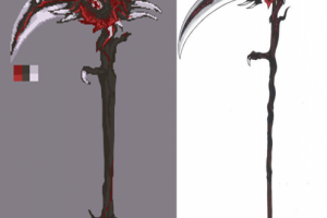 Коса пиксель-арт по референсу