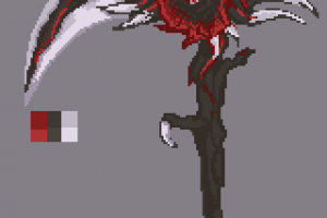 Коса оружие pixel art