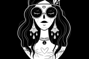 Девушка хиппи