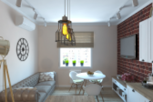 Дизайн проект трехкомнатной квартиры в скандинавском стиле