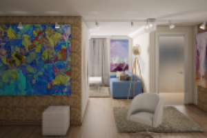 Дизайн однокомнатной квартиры.