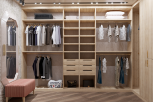 Гардеробная в таунхаусе