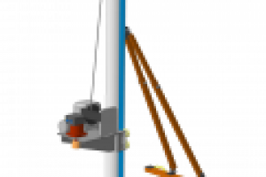 Переносная буровая установка с гидроприводом и изменяемым углом