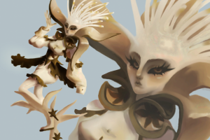 Разбапотка персонажа: девушка-цветочек