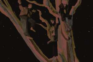 девочки на дереве