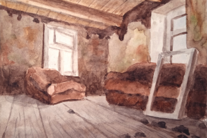 Иллюстрация "Заброшенный дом"