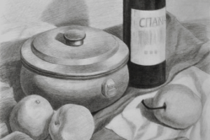 Натюрморт. Бумага, графитный карандаш. Формат А2. Копия