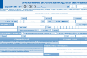 Макет страхового полиса