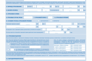 Вёрстка страхового полиса