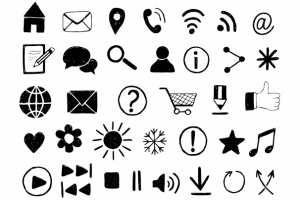 Иконки в рисованном стиле