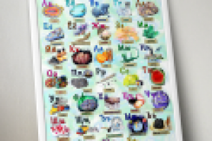 Постер с минералами