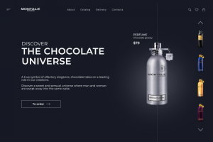 первая страница лендинга для духов