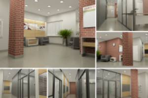 Разработка цвето-фактурного решения зоны лобби жилого дома