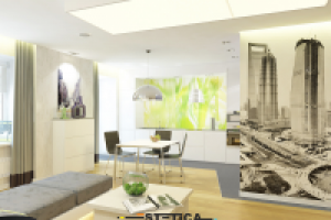 Объединенная кухня-гостиная