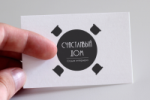 Логотип для студии дизайна интерьера "Счастливый дом"