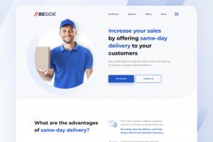 Лендинг для службы доставки