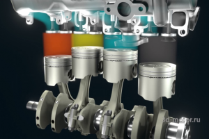 3D анимация. Работа двигателя