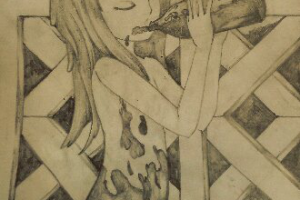 Девушка с вином