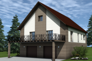 Дизайн фасада загородного жилого дома