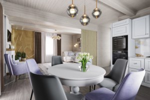 Визуализация интерьера коттеджа по дизайн проекту