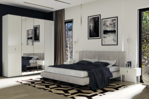 3D визуализация спальной комнаты