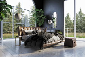 Фотореалистичная 3D визуализация спальной комнаты