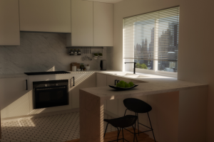 Пример кухни (разработка + визуализация)