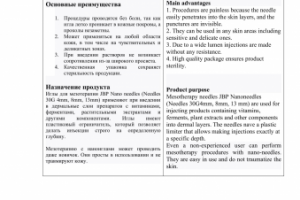 Косметология (иглы для мезотерапии).