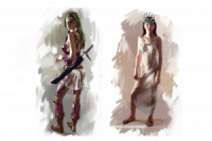 Игровые персонажи, локации, модели, окружение, интерфейс 2д 3д.