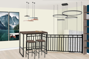 Кухня-гостиная лофт